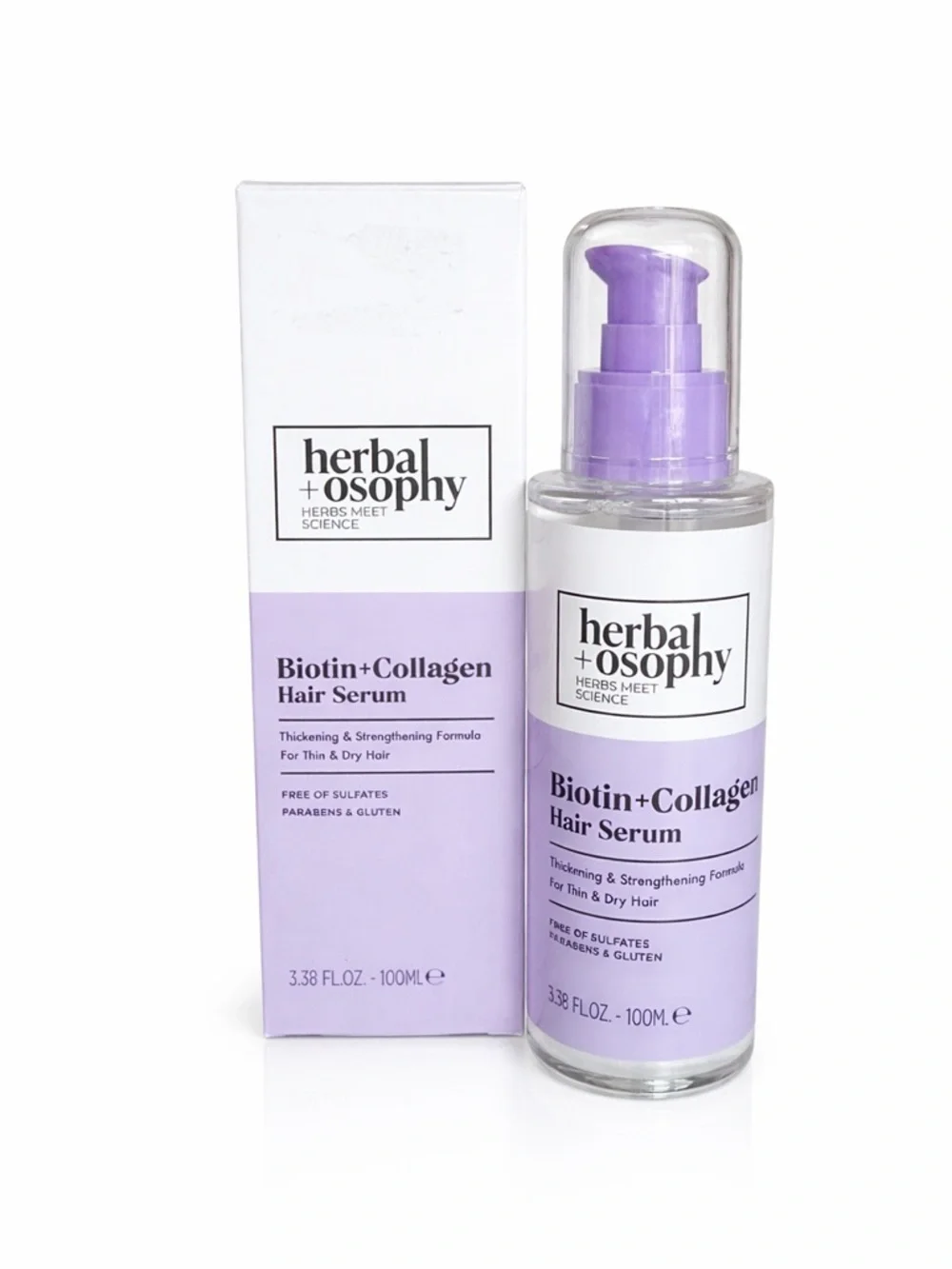 Herbalosophy - Herbal + Osophy - Biotin + Collagen Hair Serum - 3.38fl oz